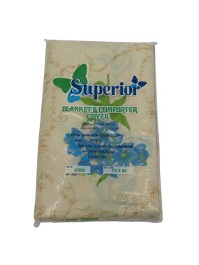 VTG Superior 72in x 84in Multicolor Flower Blanket Comforter Cover Zipper NEW